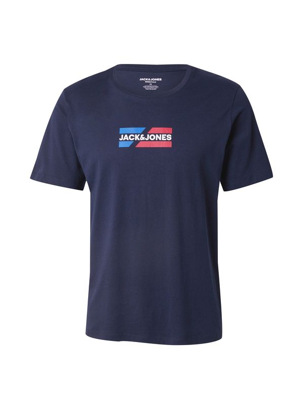 JACK & JONES JACK & JONES Majica  mornarska / azur / temno rdeča / bela