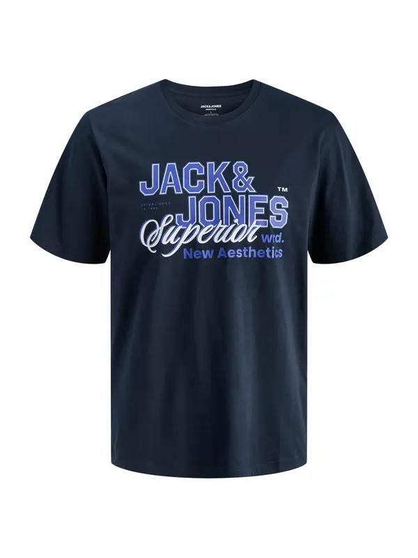 JACK & JONES JACK & JONES Majica  mornarska / kraljevo modra / bela