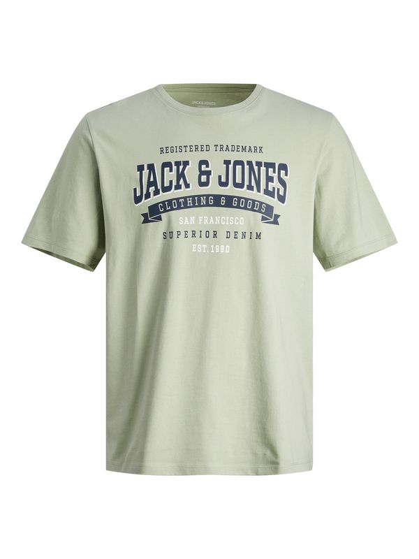 JACK & JONES JACK & JONES Majica  mornarska / pastelno zelena / bela