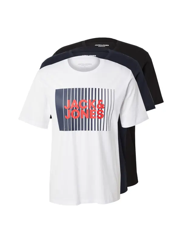 JACK & JONES JACK & JONES Majica  mornarska / rdeča / črna / bela