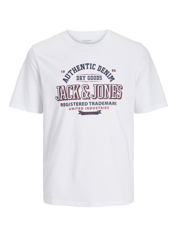 JACK & JONES JACK & JONES Majica  mornarska / temno rdeča / bela