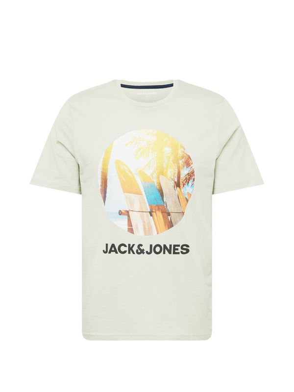 JACK & JONES JACK & JONES Majica 'NAVIN'  svetlo bež / svetlo rumena / pastelno zelena / črna