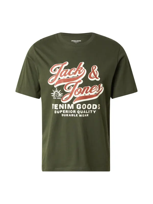 JACK & JONES JACK & JONES Majica  oliva / temno oranžna / bela