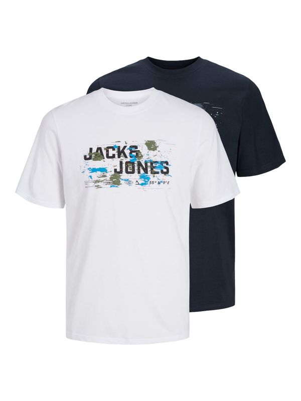 JACK & JONES JACK & JONES Majica 'OUTDOOR'  mornarska / turkizna / oliva / bela