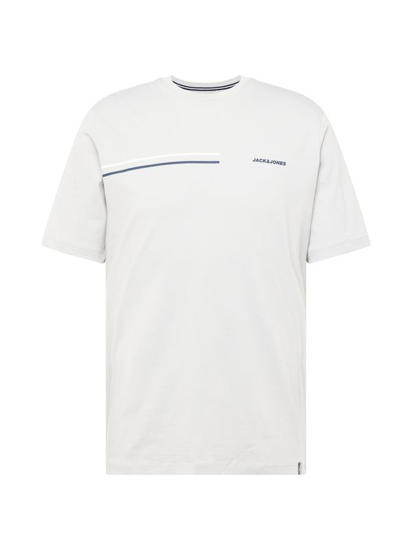 JACK & JONES JACK & JONES Majica 'PARKER'  mornarska / svetlo siva / bela