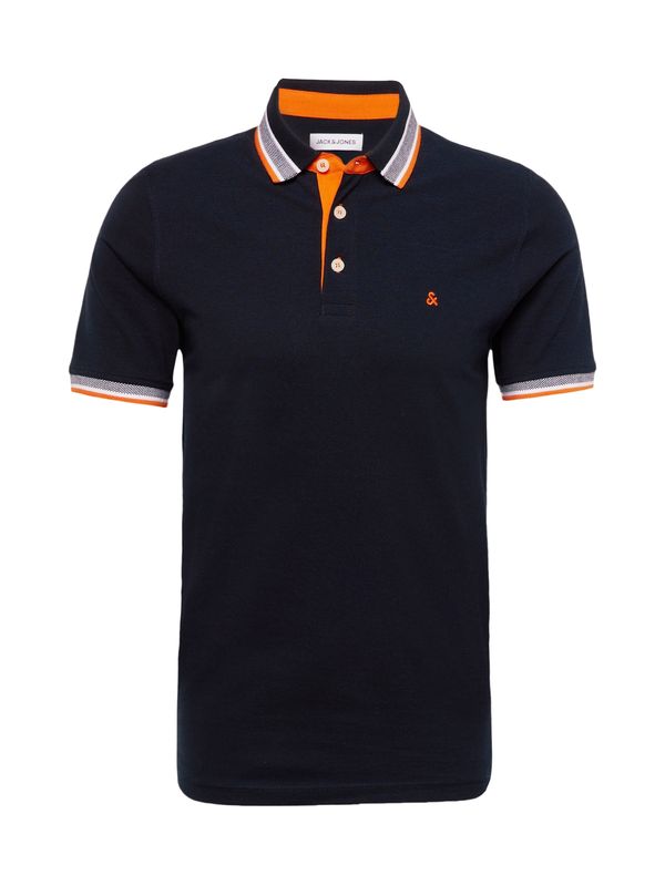 JACK & JONES JACK & JONES Majica 'Paulos'  nočno modra / oranžna