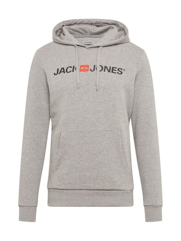 JACK & JONES JACK & JONES Majica  pegasto siva / oranžna / črna