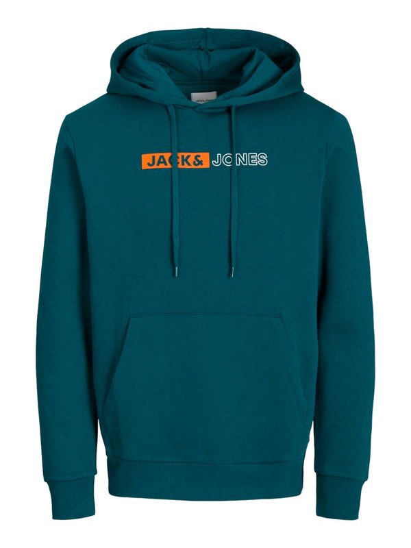 JACK & JONES JACK & JONES Majica  petrol / oranžna / bela