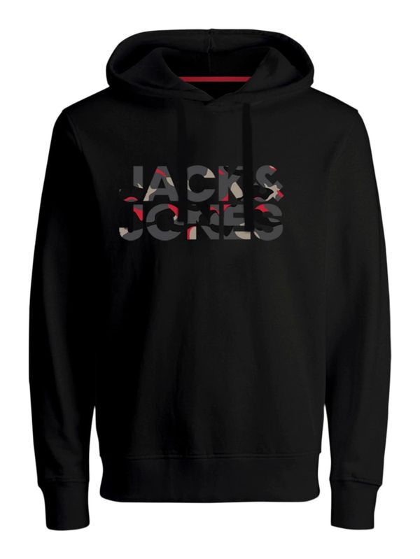 JACK & JONES JACK & JONES Majica 'Ramp'  siva / rdeča / črna