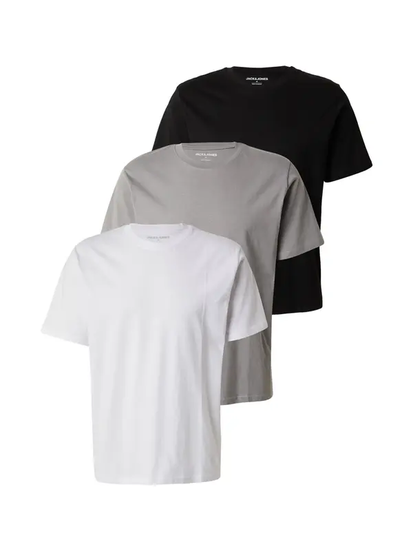 JACK & JONES JACK & JONES Majica  siva / črna / bela