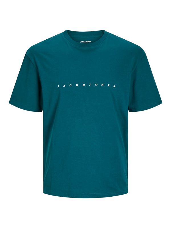 JACK & JONES JACK & JONES Majica 'Star'  temno zelena / bela