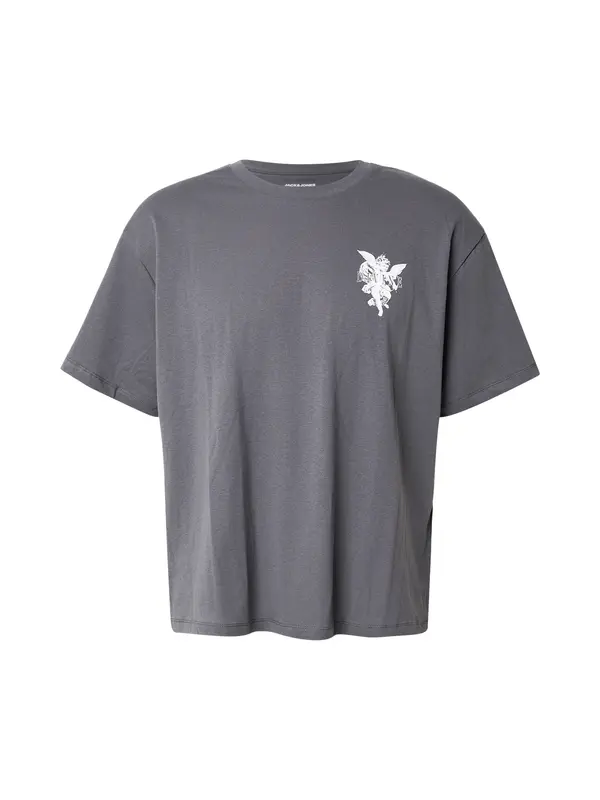 JACK & JONES JACK & JONES Majica  temno siva / bela