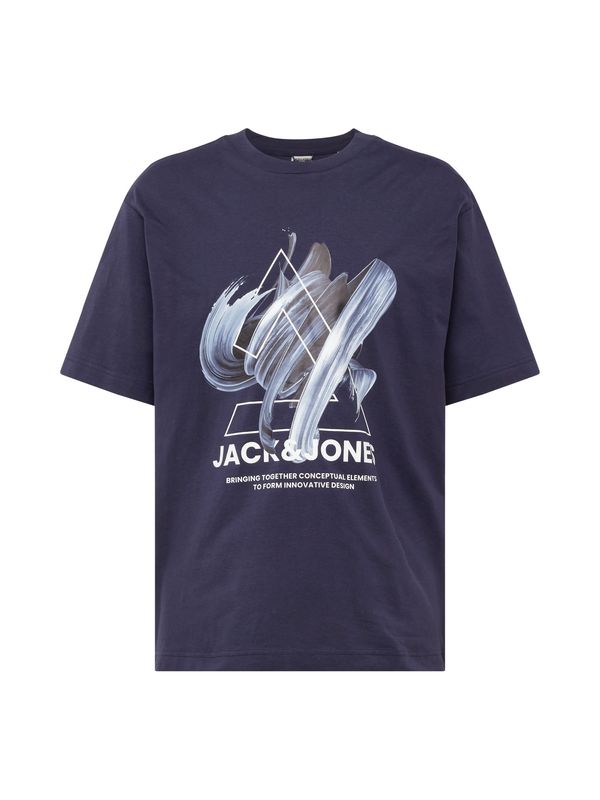 JACK & JONES JACK & JONES Majica 'TINT'  mornarska / svetlo modra / črna / bela