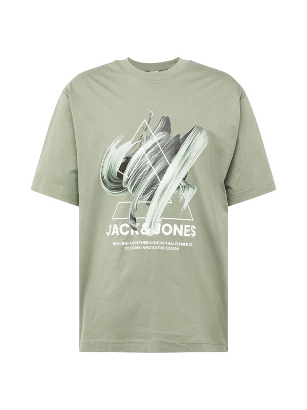 JACK & JONES JACK & JONES Majica 'TINT'  oliva / meta / črna / bela