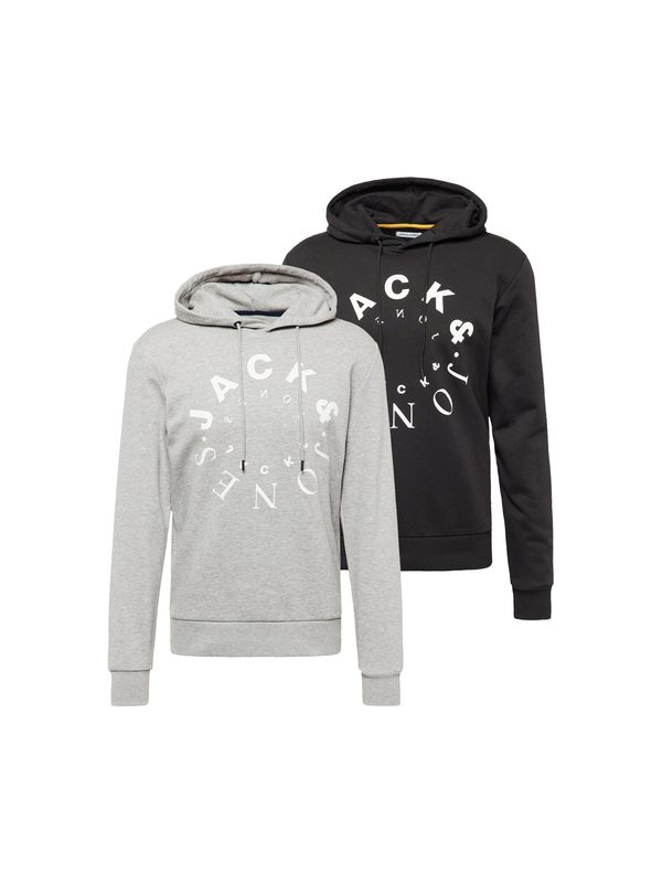 JACK & JONES JACK & JONES Majica 'Warrior'  pegasto siva / črna / bela