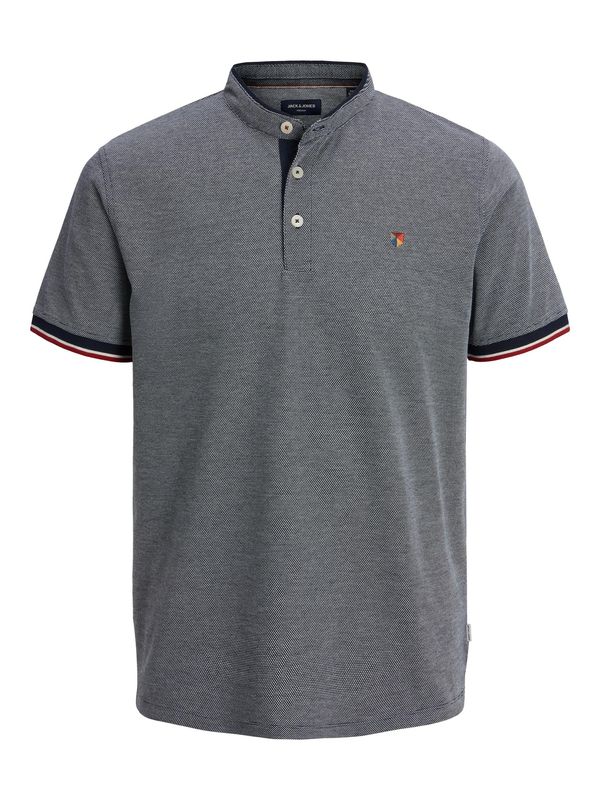 JACK & JONES JACK & JONES Majica 'WIN MAO'  temno siva / temno rdeča / bela