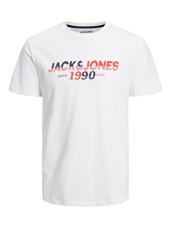 JACK & JONES JACK & JONES Majica 'WORK'  mornarska / rdeča / bela