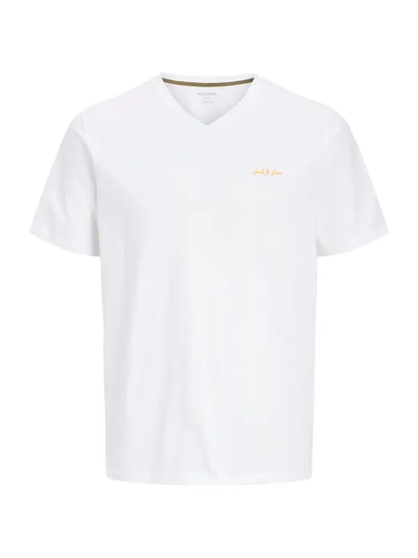 JACK & JONES JACK & JONES Majica  zlato-rumena / bela