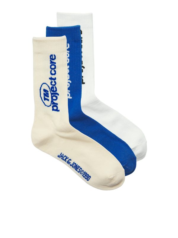 JACK & JONES JACK & JONES Nogavice 'JACAERO'  kremna / modra / bela