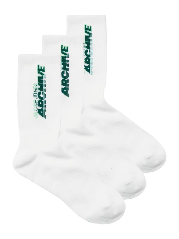 JACK & JONES JACK & JONES Nogavice 'JACBRAT'  zelena / limeta / bela