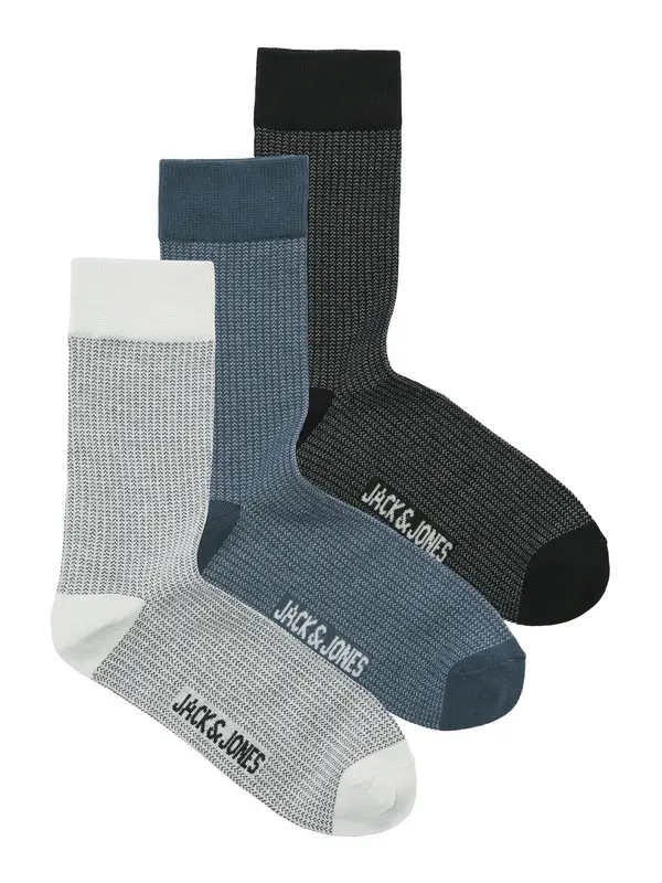 JACK & JONES JACK & JONES Nogavice 'JACBRYAN BIRD EYE'  temno modra / črna / bela