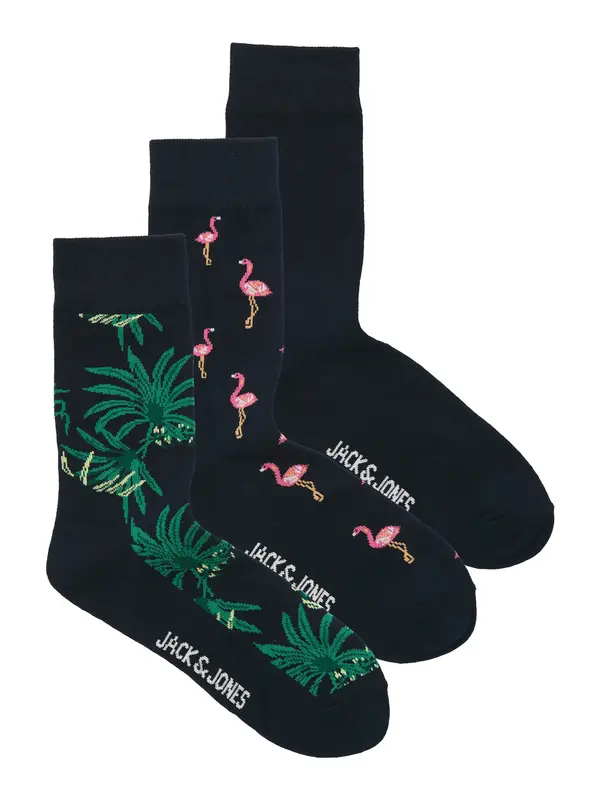 JACK & JONES JACK & JONES Nogavice 'JACFLAMINGO'  temno modra / temno zelena / roza / bela