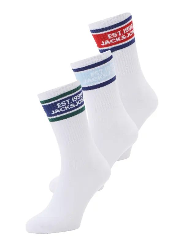 JACK & JONES JACK & JONES Nogavice 'JACGREG'  pastelno modra / temno modra / rdeča / bela