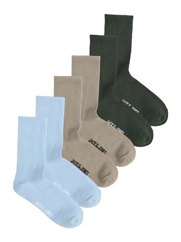 JACK & JONES JACK & JONES Nogavice 'JACNOLAN'  svetlo modra / temno siva / jelka / bela