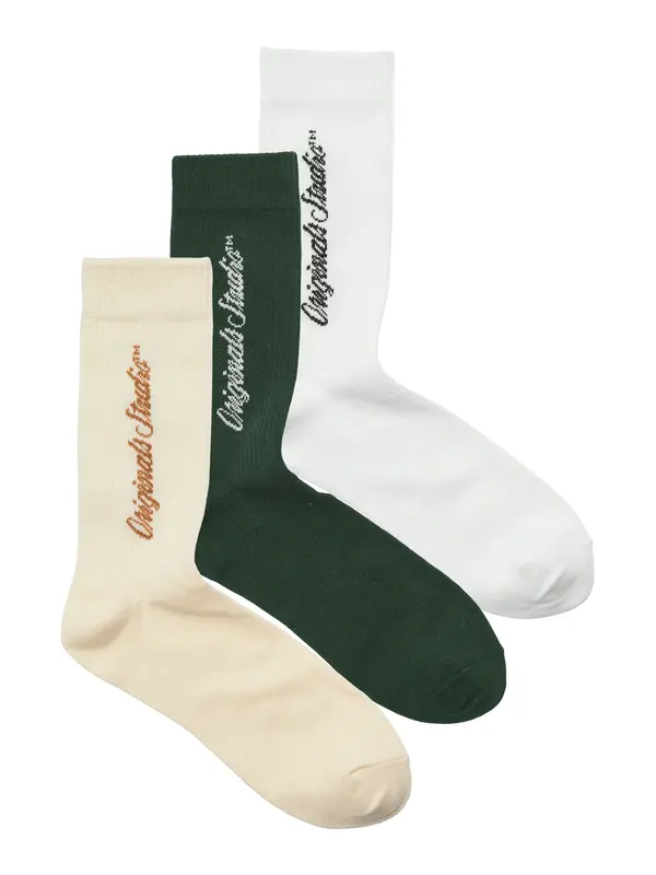 JACK & JONES JACK & JONES Nogavice 'JACNORREBRO'  jelka / črna / bela / volneno bela