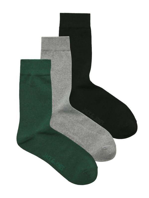 JACK & JONES JACK & JONES Nogavice 'JACORDINARY'  siva / temno zelena / črna