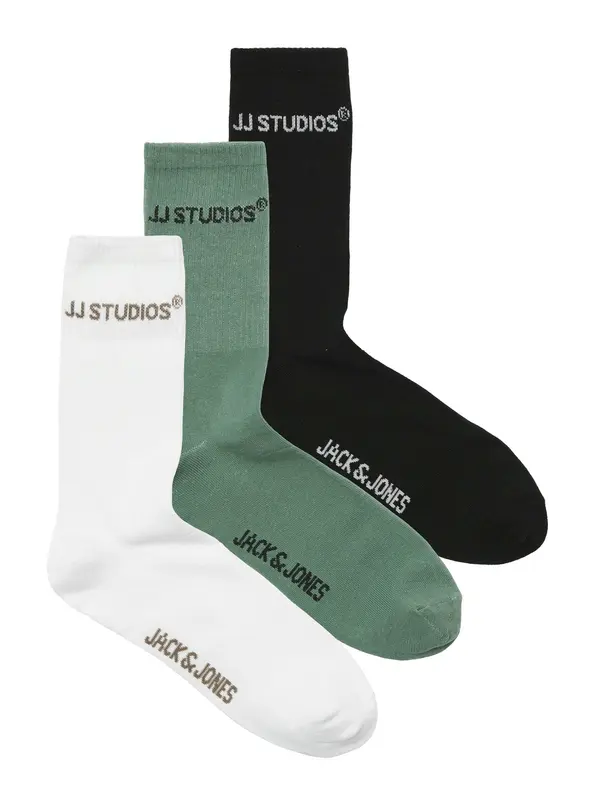 JACK & JONES JACK & JONES Nogavice 'JACSOHO'  rjava / zelena / črna / bela