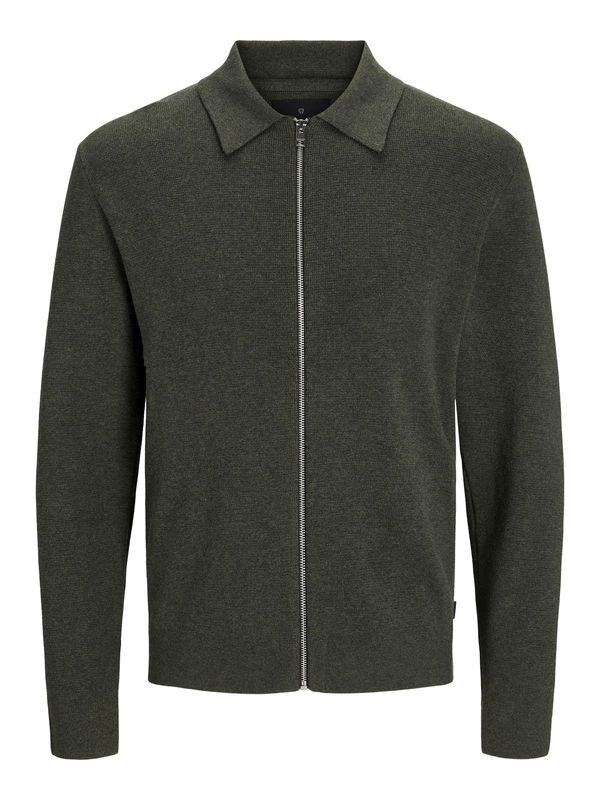 JACK & JONES JACK & JONES Pletena jopa 'JBRBLAmilano'  temno zelena