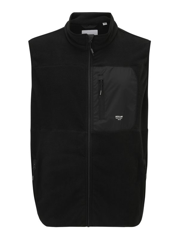 Jack & Jones Plus Jack & Jones Plus Brezrokavnik 'JJTHEO'  črna / bela