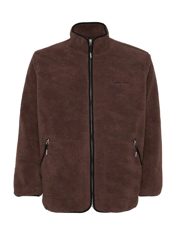 Jack & Jones Plus Jack & Jones Plus Jopa iz flisa 'JORNORREBRO'  rjava