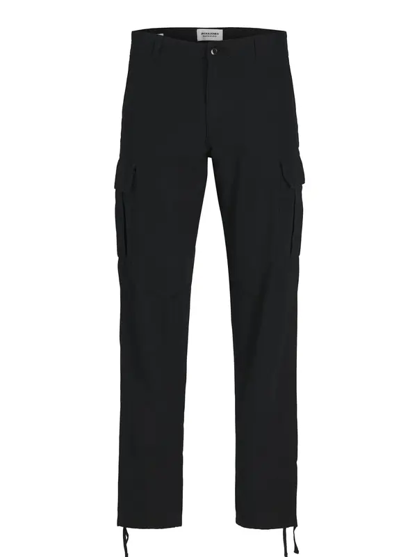 Jack & Jones Plus Jack & Jones Plus Kargo hlače 'JPSTKane JJBarkley'  črna