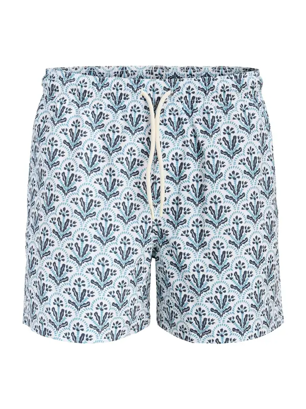 Jack & Jones Plus Jack & Jones Plus Kratke kopalne hlače 'JPSTMAUI'  marine / voda / bela
