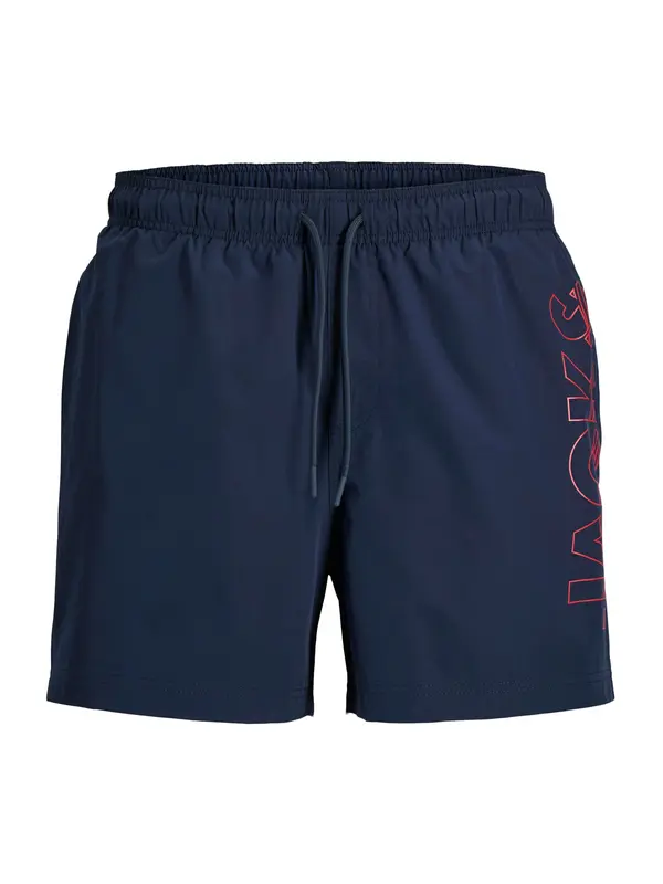 Jack & Jones Plus Jack & Jones Plus Kratke kopalne hlače 'JPSTMaui'  mornarska / temno rdeča