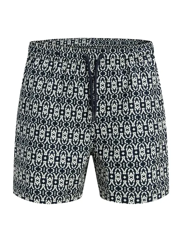 Jack & Jones Plus Jack & Jones Plus Kratke kopalne hlače 'JPSTMAUI'  nočno modra / bela