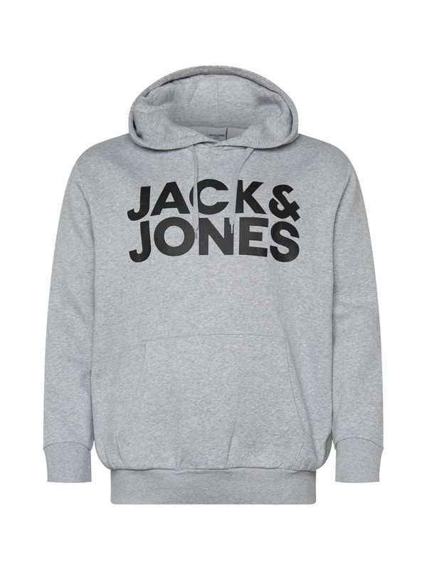 Jack & Jones Plus Jack & Jones Plus Majica 'Ecorp'  pegasto siva / črna