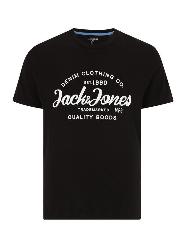 Jack & Jones Plus Jack & Jones Plus Majica 'FOREST'  črna / bela