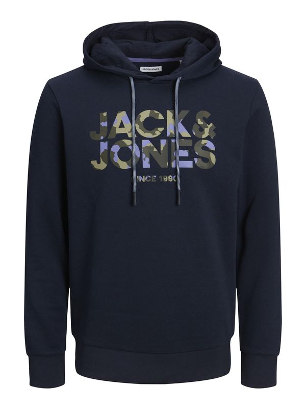 Jack & Jones Plus Jack & Jones Plus Majica 'JAMES'  mornarska / kaki / jelka / majnica