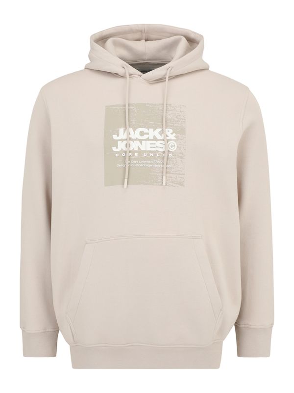 Jack & Jones Plus Jack & Jones Plus Majica 'JCOAERO'  bež / pesek / bela