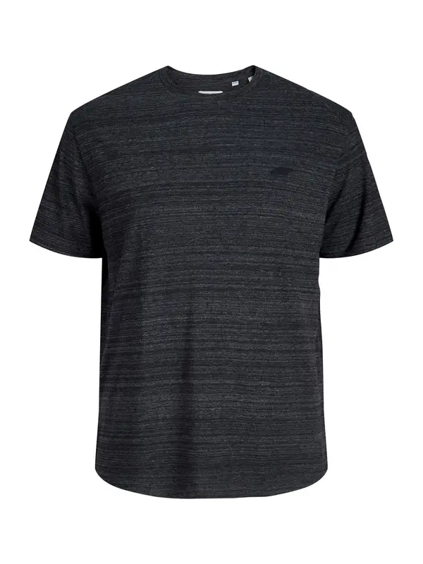 Jack & Jones Plus Jack & Jones Plus Majica 'JCOPUFFER'  pegasto črna