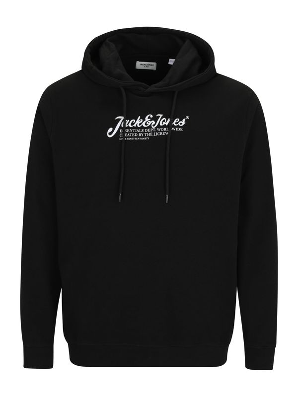 Jack & Jones Plus Jack & Jones Plus Majica 'JJBEAU'  črna / bela