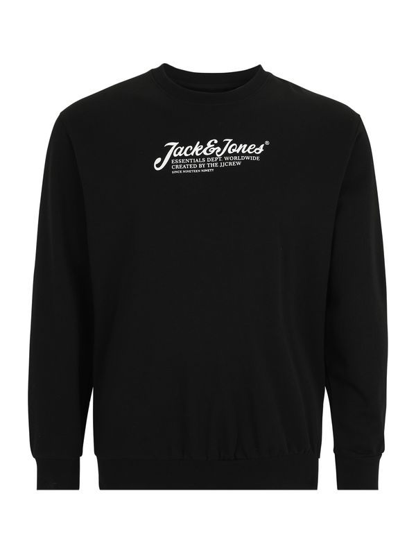 Jack & Jones Plus Jack & Jones Plus Majica 'JJBEAU'  črna / bela