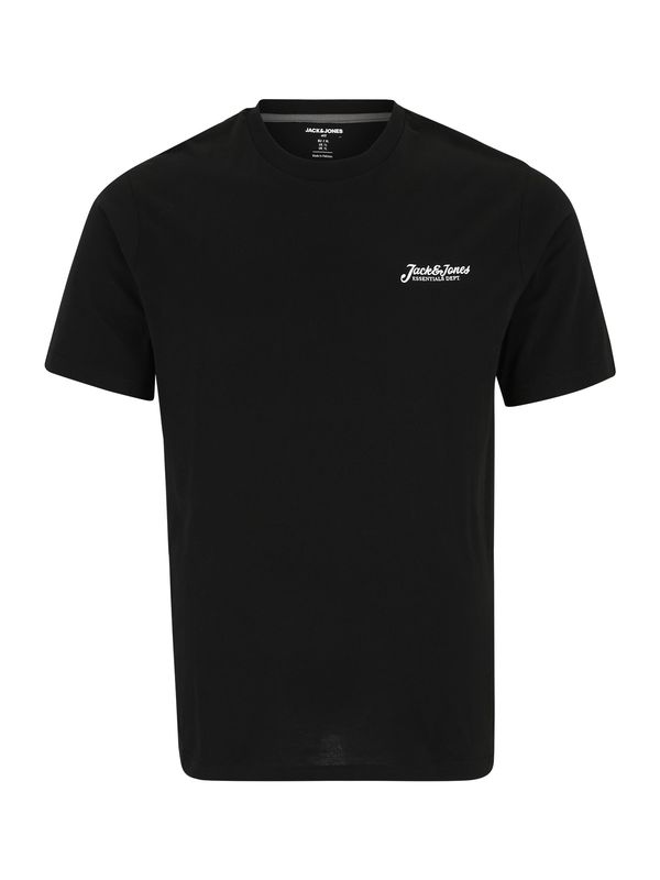 Jack & Jones Plus Jack & Jones Plus Majica 'JJBEAU'  črna / bela