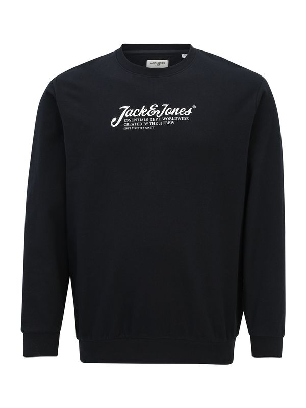 Jack & Jones Plus Jack & Jones Plus Majica 'JJBEAU'  nočno modra / bela