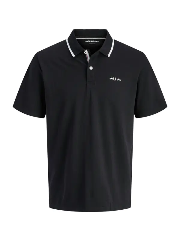Jack & Jones Plus Jack & Jones Plus Majica 'JJBlaze'  črna / bela