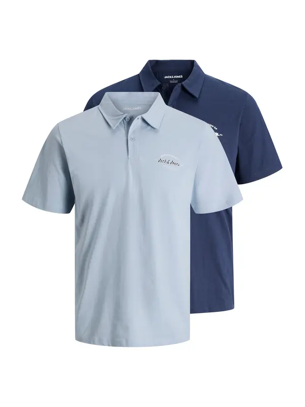 Jack & Jones Plus Jack & Jones Plus Majica 'JJBRANDON'  mornarska / nebeško modra