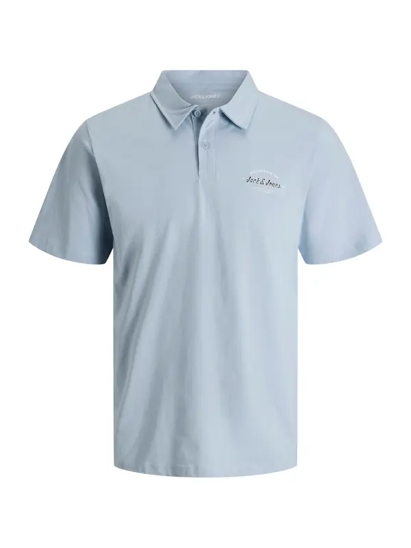 Jack & Jones Plus Jack & Jones Plus Majica 'JJBrandon'  svetlo modra / črna / bela